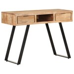 vidaXL Bureau 107x45x79 cm Bois d'acacia solide avec bord naturel