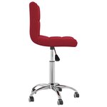 vidaXL Chaises pivotantes à manger lot de 4 Rouge bordeaux Tissu