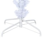 vidaXL Sapin de Noël artificiel renversé avec support Blanc 210 cm