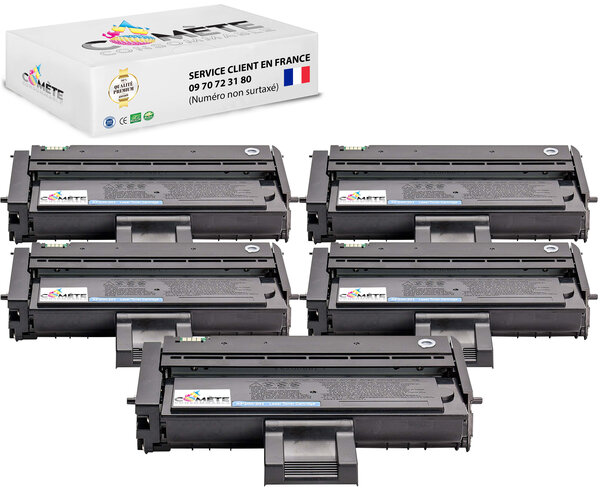 5 toners compatibles avec ricoh sp200 407254 noir