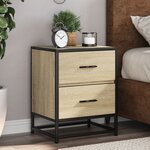 vidaXL Tables de chevet 2 Pièces chêne sonoma 40x31x50 cm bois ingénierie