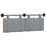 vidaXL Tête de lit suspendue Gris clair Tissu