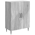 vidaXL Buffet Sonoma gris 66 x 34 5 x 89 5 cm Bois d'ingénierie
