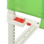 vidaXL Barrière de sécurité de lit d'enfant Vert 180x25 cm Tissu
