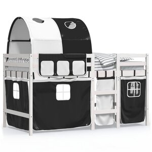 vidaXL Lit mezzanine enfants avec tunnel sans matelas 90x190 cm