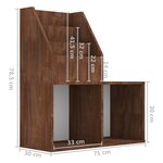 vidaXL Porte-revue pour enfants Chêne marron 71x30x78 5 cm