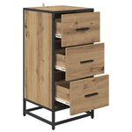vidaXL Buffet chêne artisanal 35.5 x 35 x 76 cm Bois d'ingénierie