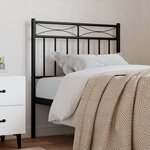 vidaXL Tête de lit métal noir 75 cm