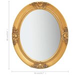 vidaXL Miroir mural style baroque 50x60 cm Doré