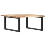 vidaXL Étagère de vasque murale acier et bois massif d'acacia