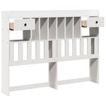 vidaXL Tête de lit avec rangement blanc 160 cm bois massif de pin