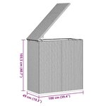 vidaXL Boîte à coussins de jardin Résine tressée 100x49x103 5cm Marron