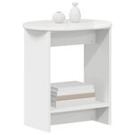 vidaXL Table d'appoint Blanc brillant 50 x 39 5 x 55 cm