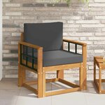 vidaXL Canapé d’extérieur Bois d'acacia massif et polyester Naturel