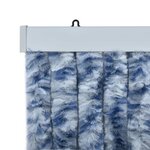 vidaXL Moustiquaire Bleu blanc et argenté 56x185 cm Chenille