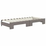 vidaXL Lit de jour avec gigogne et tiroirs sans matelas taupe 80x200cm