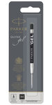PARKER recharge bille gel pointe moyenne noire blister X 1