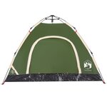 vidaXL Tente de camping 3 personnes vert libération rapide