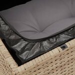 vidaXL Salon de jardin avec coussins 5Pièces mélange beige résine tressée