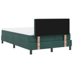 Lit à ressorts vidaXL avec matelas vert foncé 120x200 cm en velours