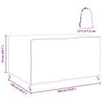 vidaXL Housse pour mobilier d'extérieur Noir 180 x 120 x 74 cm 600D
