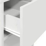 vidaXL Support de tour d'ordinateur avec tiroir blanc 30x44x74 cm