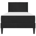 vidaXL Cadre de lit avec matelas Noir 80 x 200 cm Velours