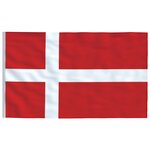 vidaXL Drapeau du Danemark et mât 5 55 m Aluminium