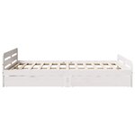 vidaXL Cadre de lit sans matelas blanc 140x200 cm bois de pin massif
