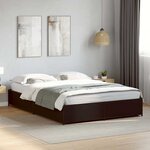 vidaXL Cadre de lit sans matelas noir 120x190 cm