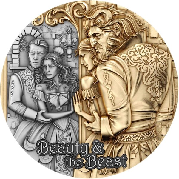 Monnaie BEAUTY AND THE BEAST 2 Oz Argent 2000 Francs Cameroon 2024 (PRÉCOMMANDE)