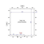 Chambre froide négative pro line avec groupe négatif - hauteur 2200 mm - combisteel -  - acier inoxydable2400 x 2700