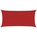 vidaXL Voile d'ombrage 160 g/m² Rouge 2x4 m PEHD