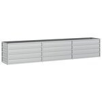 vidaXL Lit surélevé de jardin 240x40x45 cm Acier galvanisé Argenté