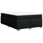 vidaXL Sommier à lattes de lit avec matelas Noir 160x200 cm Tissu