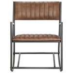 vidaXL Chaise à bascule Marron clair Cuir véritable