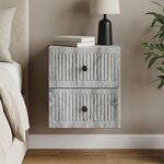 vidaXL Cabinet de chevet mural Sonoma gris 33 x 34 5 x 40 cm