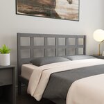 vidaXL Tête de lit Gris 156x4x100 cm Bois massif de pin