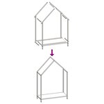 vidaXL Portant de bois chauffage blanc 60x25x90 cm