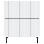 vidaXL Cabinet de chevet Blanc 43 x 34 5 x 49 5 cm Bois d'ingénierie
