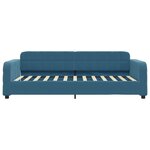vidaXL Lit de jour avec gigogne et tiroirs sans matelas bleu 90x200 cm