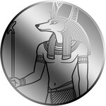 Monnaie ANUBIS 1/500 Oz Platine 25$ Liberia 2026 (PRÉCOMMANDE)