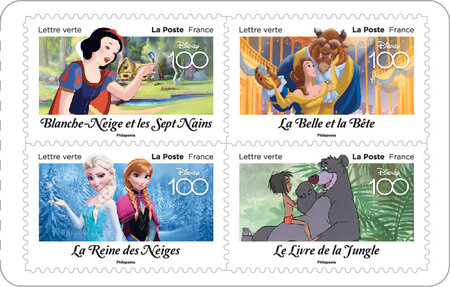Carnet de 12 timbres - Disney - 100 ans d'histoires à partager