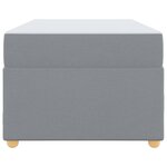 vidaXL Cadre de lit avec matelas Gris clair 90 x 190 cm tissu