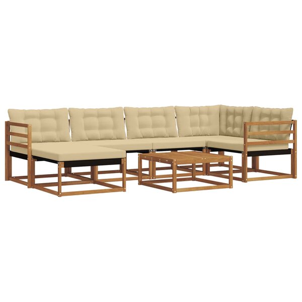 vidaXL Ensemble de canapés d'extérieur 19 Pièces Naturel et Beige