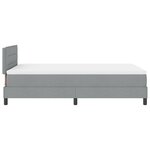 vidaXL Lit Box Spring avec Matelas et Lumière LED Gris 120x200 cm Tissu