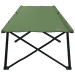vidaXL Lit de camping pliant 2 Pièces Amy jaune 206 x 76 x 74 cm