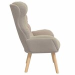 vidaXL fauteuil Gris clair 69 x 74 x 93 cm Tissu Sherpa