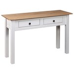 vidaXL Table console Blanc 110x40x72 cm Pin solide Gamme Panama