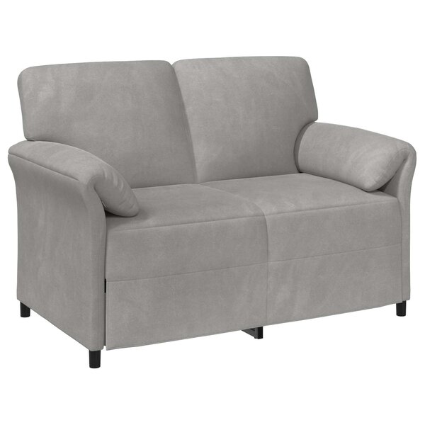 vidaXL Sofa 2 places Gris clair 138 x 83 x 95 cm Velours
